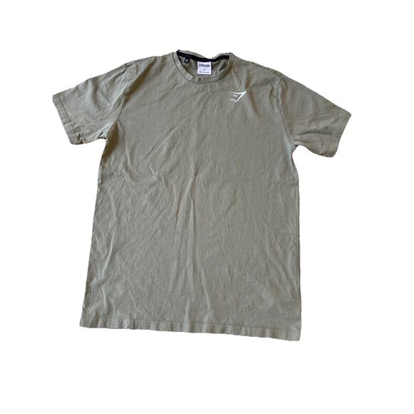 Gymshark Mens Short Sleeve Tee Shirt Olive Green Graphic Size Small Gorgeous! - Picture 2 of 9